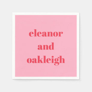 Kleurrijke Rode Roze Moderne Eenvoudige Huwelijksd Servet