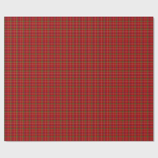Kleurrijke Rode Tartan Plaid Cadeaupapier (Vlak)