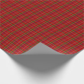 Kleurrijke Rode Tartan Plaid Cadeaupapier (Hoek)