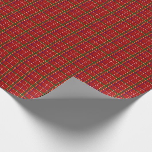 Kleurrijke Rode Tartan Plaid Cadeaupapier (Hoek)