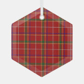 Kleurrijke Rode Tartan Plaid Glas Ornament (Voorkant)