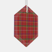 Kleurrijke Rode Tartan Plaid Glas Ornament (Voorkant Rechts)