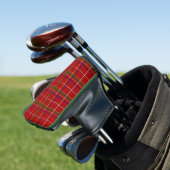Kleurrijke Rode Tartan Plaid Golfheadcover (Insitu)