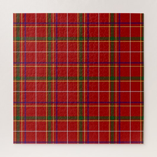 Kleurrijke Rode Tartan Plaid Legpuzzel (Verticaal)