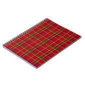 Kleurrijke Rode Tartan Plaid Notitieboek (Linkerzijde)