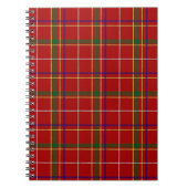 Kleurrijke Rode Tartan Plaid Notitieboek (Voorkant)