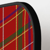 Kleurrijke Rode Tartan Plaid Pickleball Paddle (Links Detail)