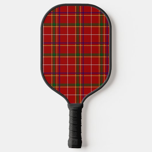 Kleurrijke Rode Tartan Plaid Pickleball Paddle (Achterkant)