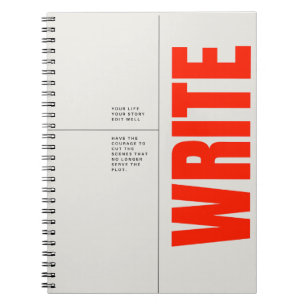 Kleurrijke Rode Typografische Notitieboek Journal