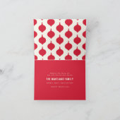 Kleurrijke rode vintage vrolijke chritsmasfoto aankondiging (Binnen)