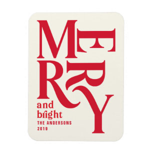 Kleurrijke rode vintage vrolijke magneet