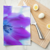 Kleurrijke, roemrijke, paarse tulpen theedoek (Quarter Fold)