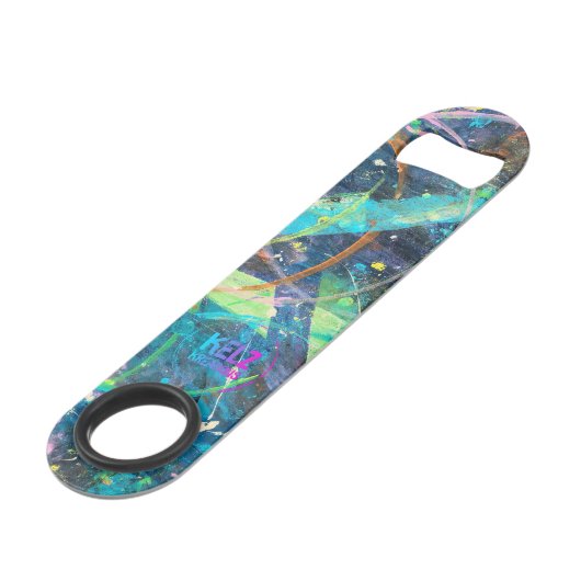 Kleurrijke roestvrijstalen flesopener speed flessenopener (Achterkant Gekanteld)