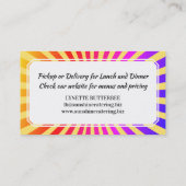 Kleurrijke roggen, visitekaartje voor de horeca (Achterkant)