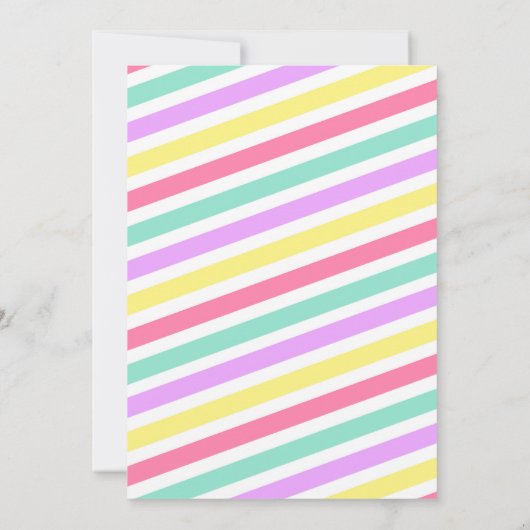 Kleurrijke Roller Schaats Verjaardagsfeestje Uitno Kaart (Achterkant)