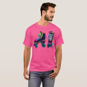 Kleurrijke Roller Skate Rollerskate Schaatsen T-shirt (Voorkant volledig)