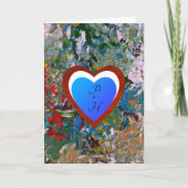 Kleurrijke Romantische Hartjes Valentijnskaart Kaart (Voorkant)