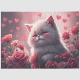 Kleurrijke Romantische Katten Weefsel Papier