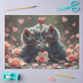 Kleurrijke Romantische Katten Weefsel Papier (Craft)