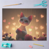 Kleurrijke Romantische Katten Weefsel Papier (Craft)