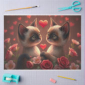 Kleurrijke Romantische Katten Weefsel Papier (Craft)