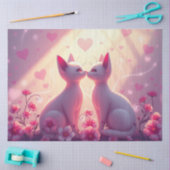 Kleurrijke Romantische Katten Weefsel Papier (Craft)