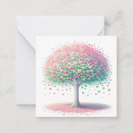 Kleurrijke romantische  notitiekaartje