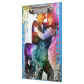 Kleurrijke Romantische Paar Tango Dansers in Liefd Klembord (Links)