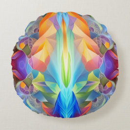 Kleurrijke ronde Abstracte Sierkussen Rond Kussen