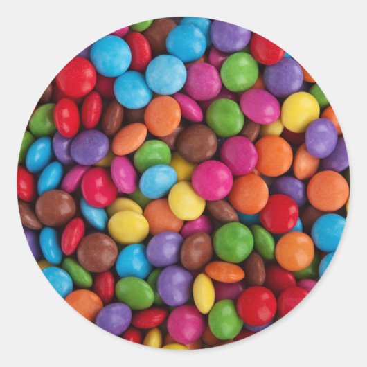 Kleurrijke ronde chocolade Snoep snoep Sticker (Voorkant)