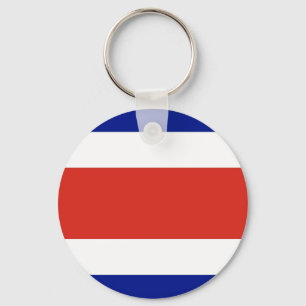 Kleurrijke Ronde Costa Ricaanse Vlag Sleutelhanger