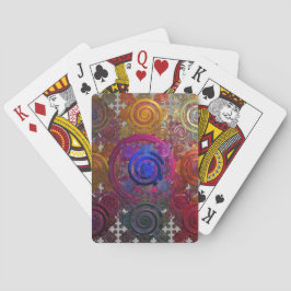Kleurrijke ronde kookplaten speelkaarten