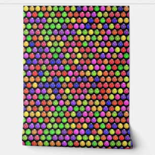 Kleurrijke ronde marmeren ballen patroon behang
