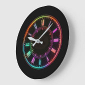 Kleurrijke Ronde Neon Faux klok (Hoek)