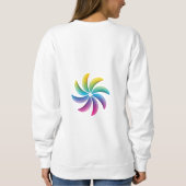 Kleurrijke ronde ring kunst trui (Achterkant)