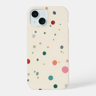 Kleurrijke Ronde Stippen Hoes voor iPhone 15 Case