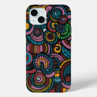 Kleurrijke ronde vormen iPhone cover patroon