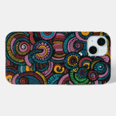Kleurrijke ronde vormen iPhone cover patroon (Achterkant (horizontaal))