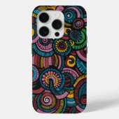 Kleurrijke ronde vormen iPhone cover patroon (Achterkant)