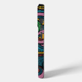 Kleurrijke ronde vormen iPhone cover patroon (Achterkant / Links)