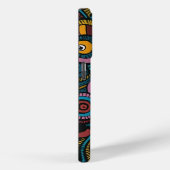 Kleurrijke ronde vormen iPhone cover patroon (Achterkant / Rechts)