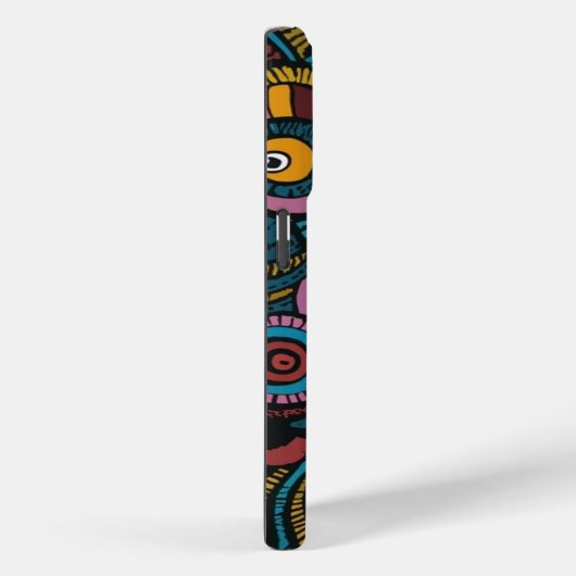 Kleurrijke ronde vormen iPhone cover patroon (Achterkant / Rechts)