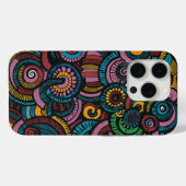Kleurrijke ronde vormen iPhone cover patroon (Achterkant (horizontaal))