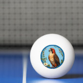 Kleurrijke roodpootvalk vogel pingpongbal (Net)