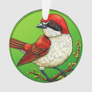 Kleurrijke Roodrugklauwier vogel Ornament