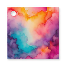 Kleurrijke rook kunst cadeaukaartjes