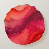 Kleurrijke rook kunst ronde kussenhoes rond kussen (Achterkant)