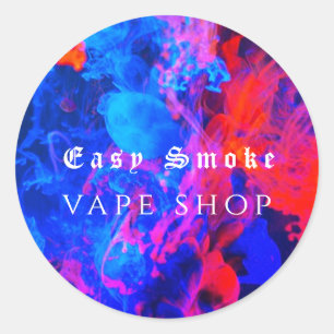 Kleurrijke Rook Vape Winkel Bedrijf Ronde Sticker