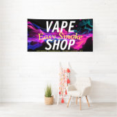 Kleurrijke Rook Vape Winkel Spandoek (Insitu)