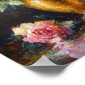 Kleurrijke Roos Bloem Kunst Kust Decoratie (Hoek)